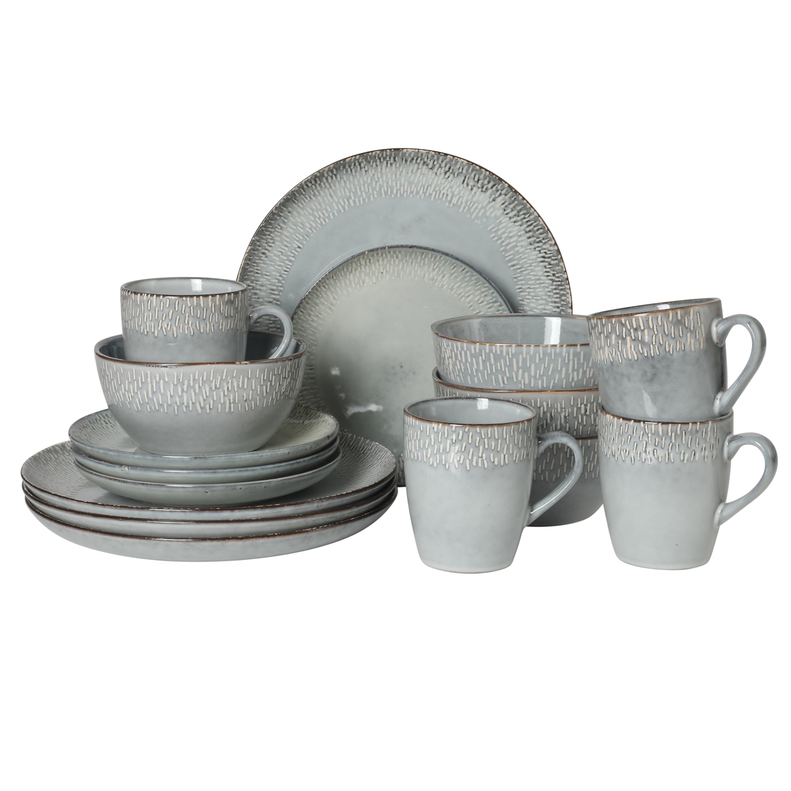 Bibiy. PATTY PILGRIM TOP グレー　grey Gibson Elite Clover Hill 12-Piece Stoneware Dinnerware Set – Embossed
